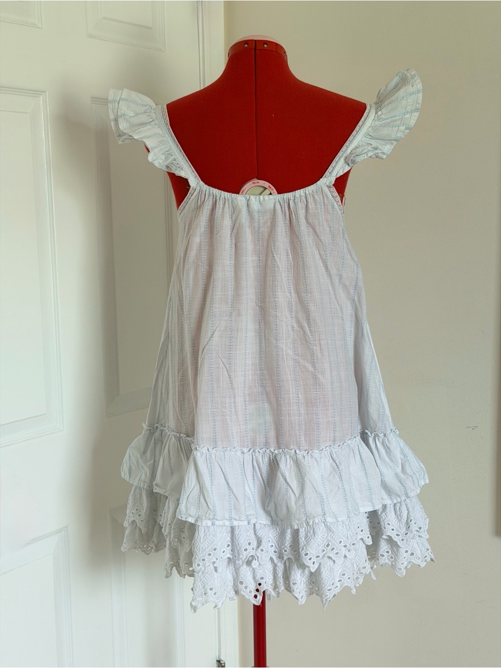 Shabby Chic by Rachel Ashwell 100% Cotton Babydoll Nightgown Dress S Ruffle Lace - Picture 2 of 7